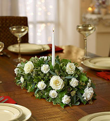 All White Centerpiece Davenport Florist - Same Day Flower Delivery - Flower Power 